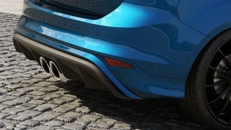 Street+ Heck Ansatz Diffusor passend für Ford Focus ST Mk3 RS Look schwarz Hochglanz