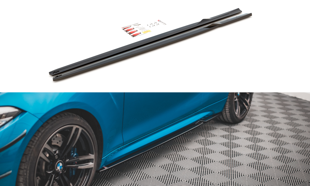 Street+ Seitenschweller Leisten V.2 passend für BMW M2 F87 Carbon Look