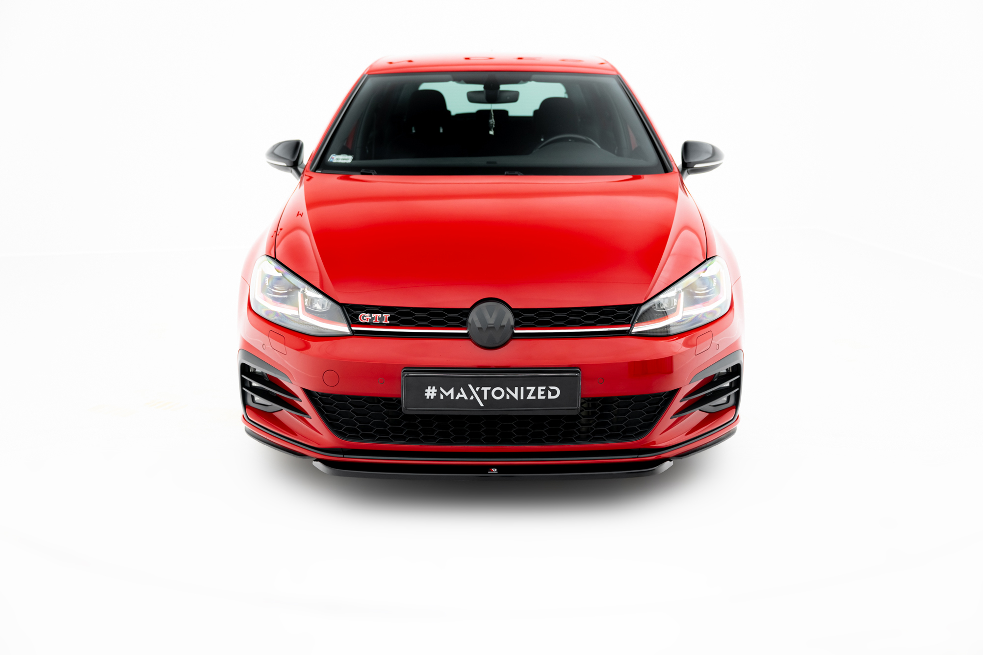 Street+ Spoilerlippe Front Ansatz V.5 passend für VW Golf GTI Mk7 FL schwarz Hochglanz