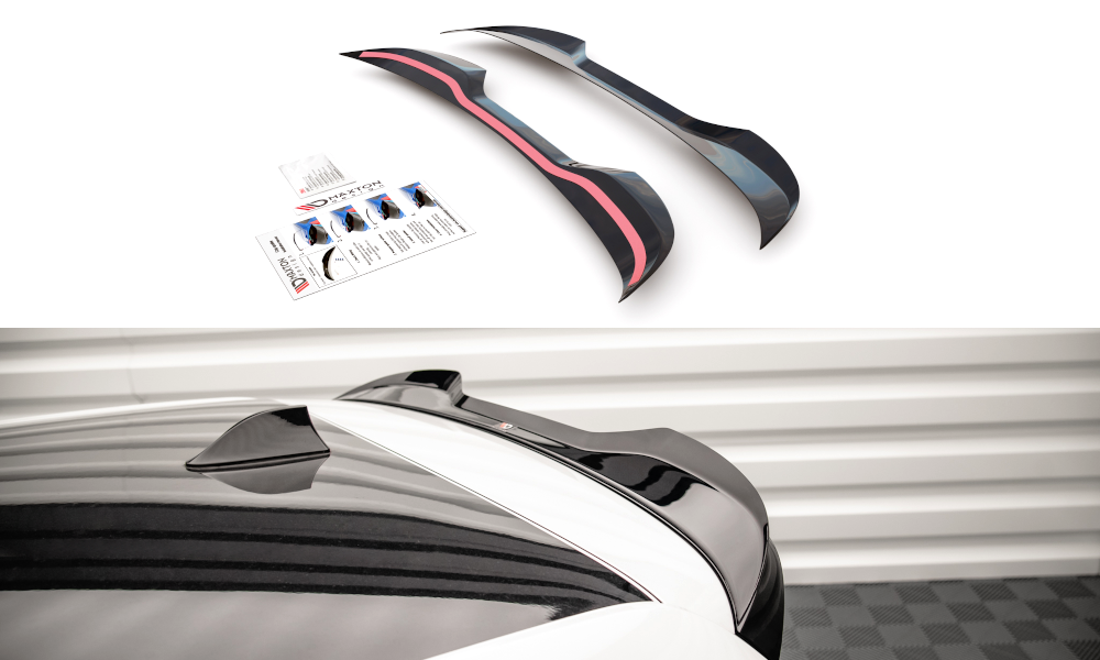 Heck Spoiler Aufsatz Abrisskante passend für VW Up GTI schwarz Hochglanz