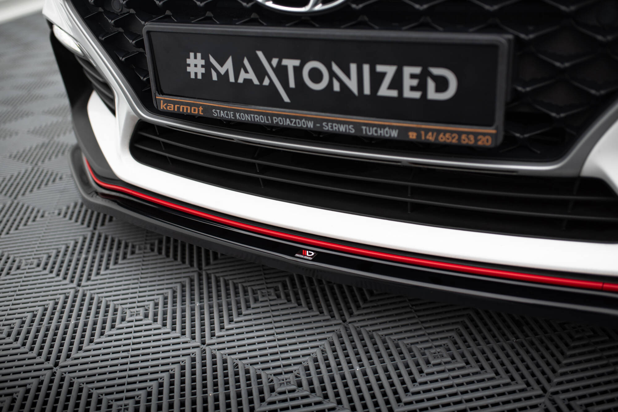 Front Splitter V.2 Hyundai I30 N Mk3 Hatchback / Fastback schwarz Hochglanz