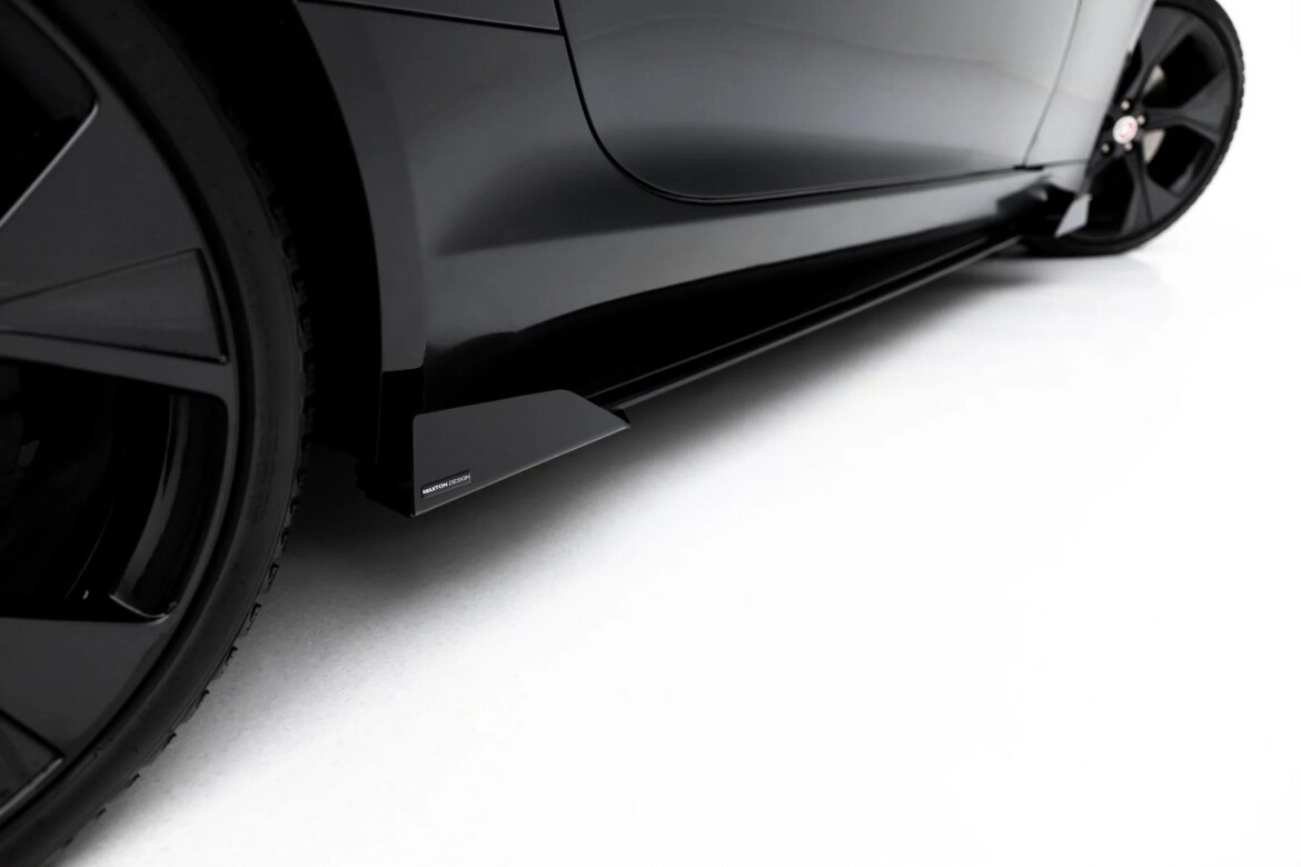 Seitenschweller Flaps passend für Jaguar F-Type X152 Facelift 2 schwarz Hochglanz
